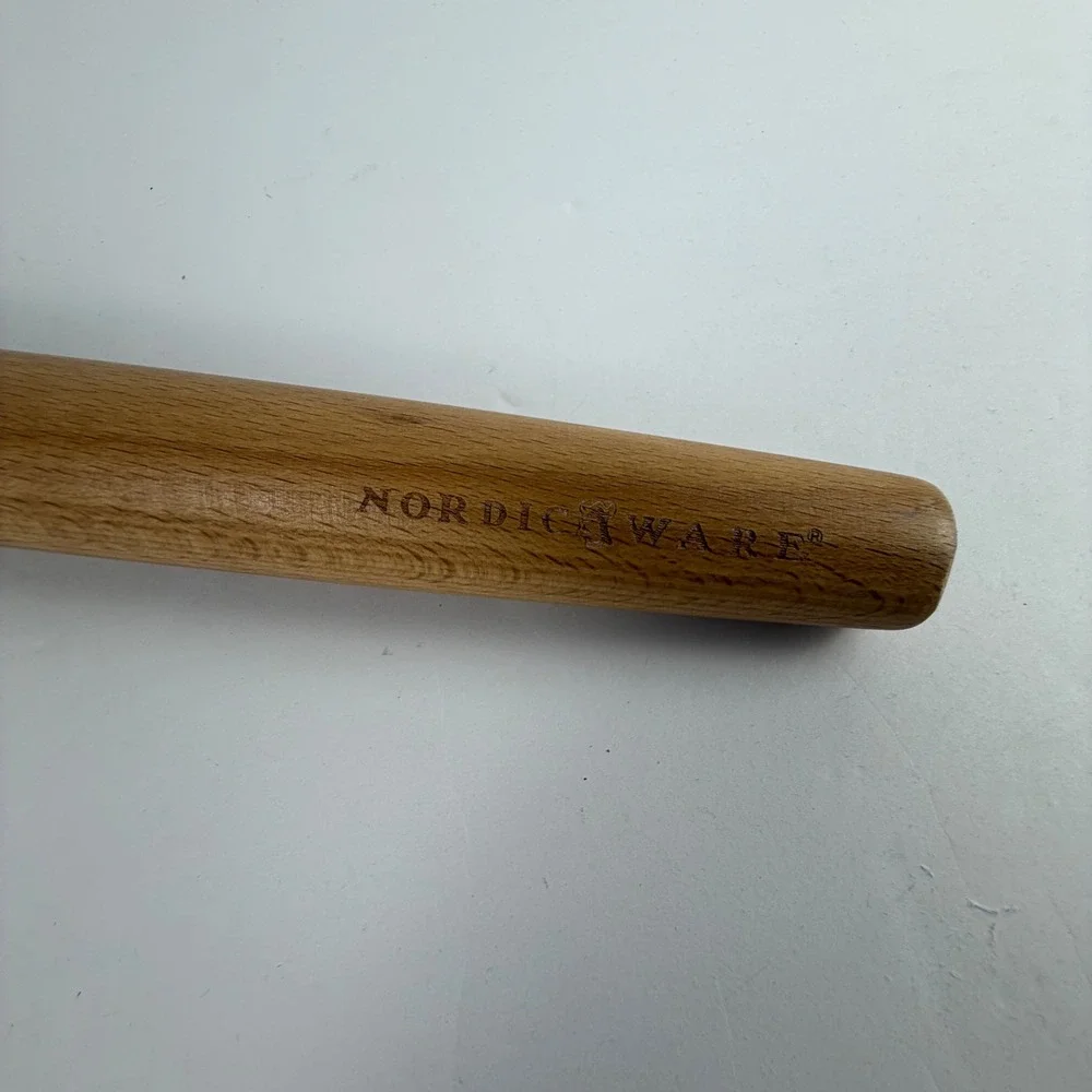 Nordic Ware French Rolling Pin Natural Beechwood 19 Inch Tapered Baker Tool